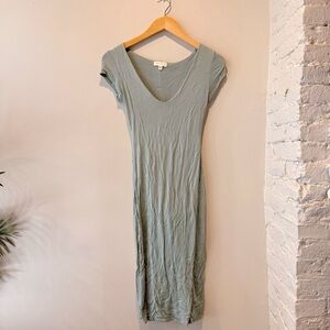 See You Monday Sage Green Bodycon Midi Dress